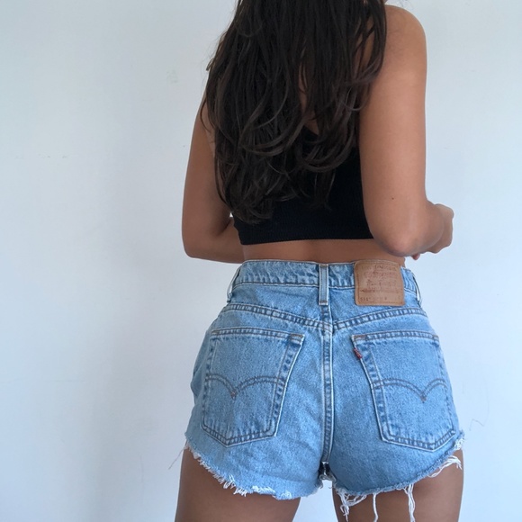 Levi's Pants - Vintage Levi's 551 denim high waist cutoff shorts